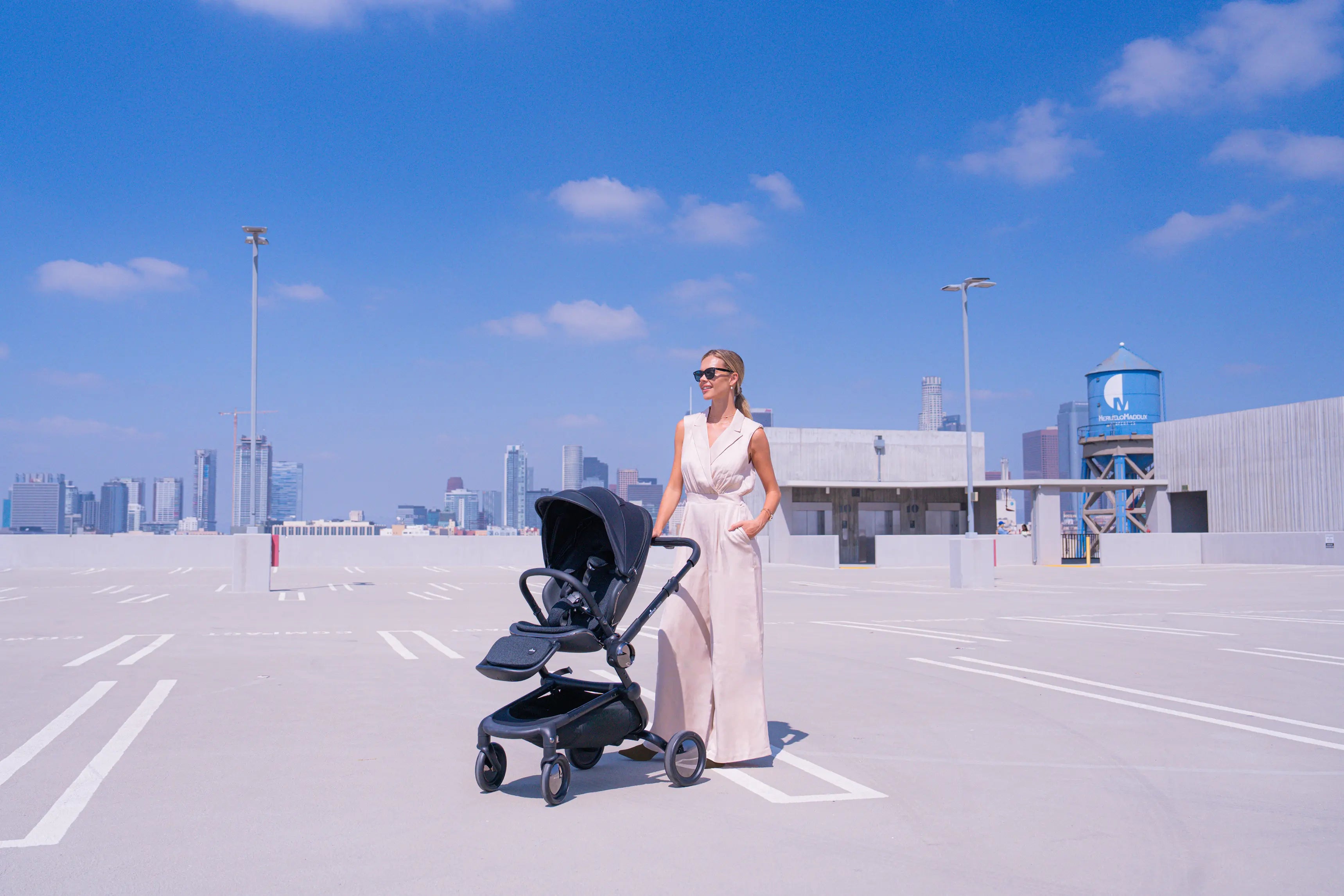Mima Creo stroller in an urban lifestyle setting