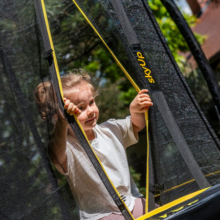 Espiro Sky Up 244 cm Gelb/Schwarz, Trampolin im Freien