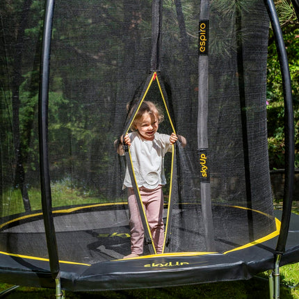 Espiro Sky Up 244 cm Gelb/Schwarz, Trampolin im Freien
