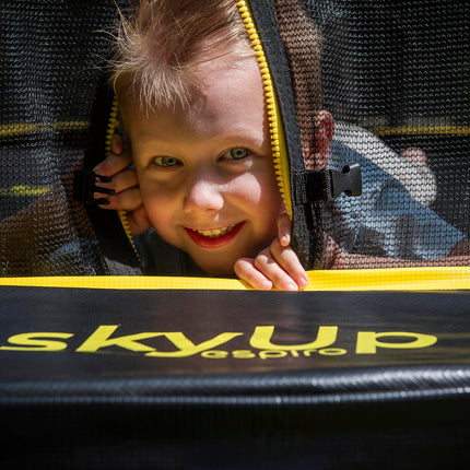 Espiro Sky Up 244 cm Gelb/Schwarz, Trampolin im Freien