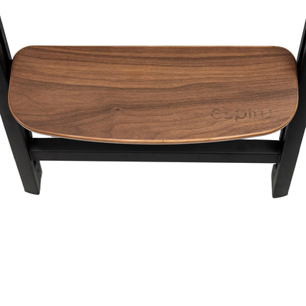Espiro Allure, Negru lemn, suport pentru picioare din lemn