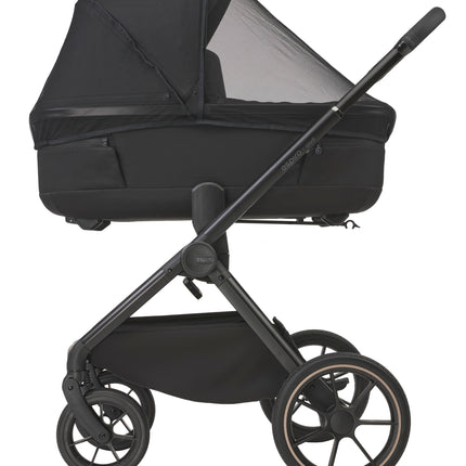 Espiro Clodi, Trendiges Schwarz, Kinderwagen mit Moskitonetz