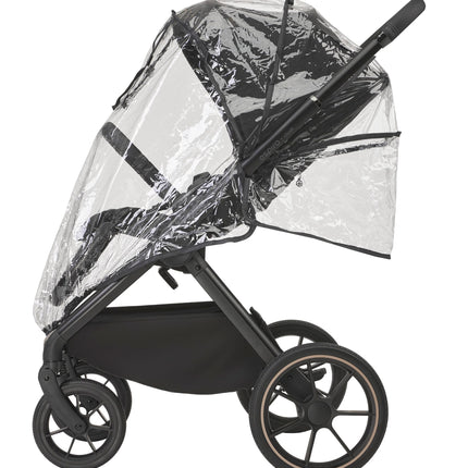 Espiro Clodi, Trendiges Schwarz, Kinderwagen mit Regenschutz