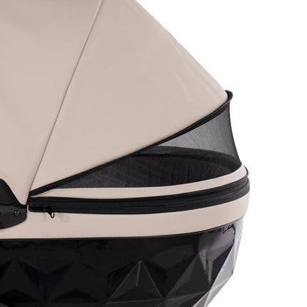 Junama Classic Beige luxury stroller shown from newborn through toddler seating, photo 10