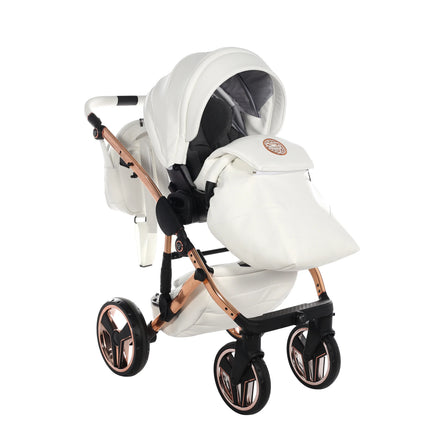 Junama Hand Craft White & Copper stroller