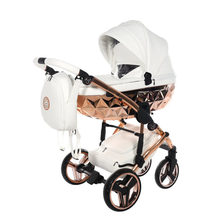 Junama Hand Craft White & Copper stroller