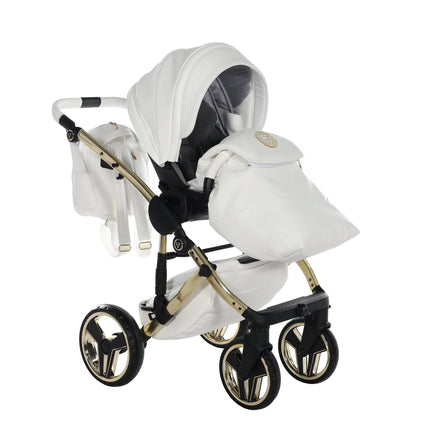 Junama Hand Craft White & Gold stroller