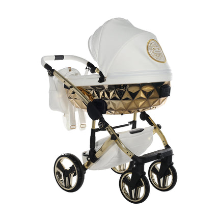 Junama Hand Craft White & Gold stroller