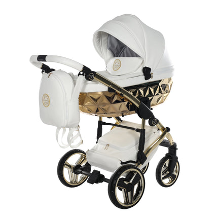 Junama Hand Craft White & Gold stroller