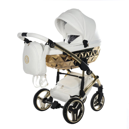 Junama Hand Craft White & Gold stroller
