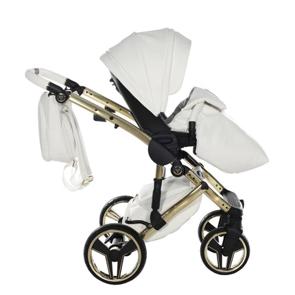 Junama Hand Craft White & Gold stroller