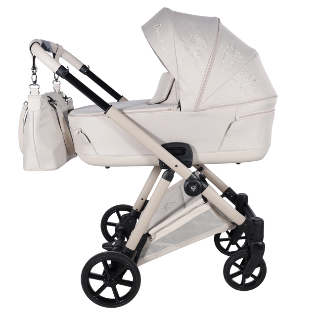 Junama Milano Beige luxury stroller with carrycot and seat unit
