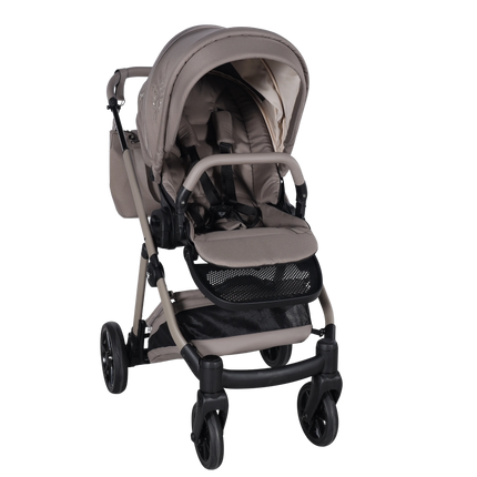 Studio photo of the Junama Milano Cappuccino stroller with carrycot / bassinet, photo 10