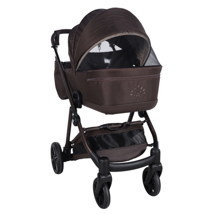 Carrycot / bassinet and toddler seat on the Junama Milano Chocolate stroller, photo 3