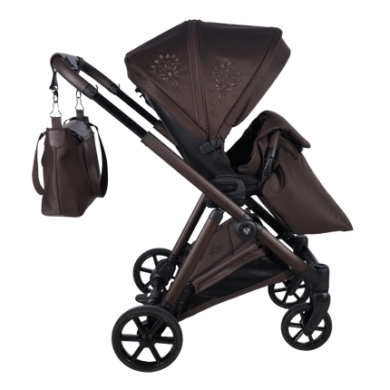 Junama Milano Chocolate stroller travel system in a studio product photo, photo 7
