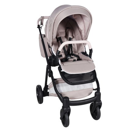 Junama Milano Pink stroller travel system in a studio product photo, photo 10