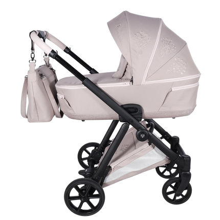 Junama Milano Pink luxury stroller with carrycot / bassinet and seat unit