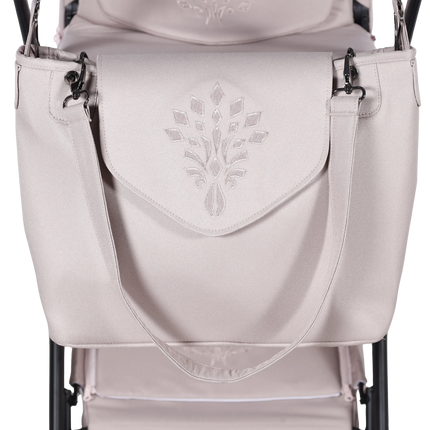 Carrycot / bassinet and toddler seat on the Junama Milano Pink stroller