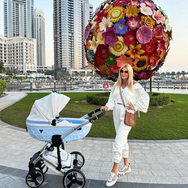 Junama luxury stroller displayed in Dubai