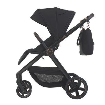 Espiro Only Stylish Black, siedzisko spacerówki z torbą dla rodzica