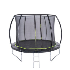 Espiro Sky Up 305 cm Grün/Schwarz, Trampolin mit Leiter von oben
