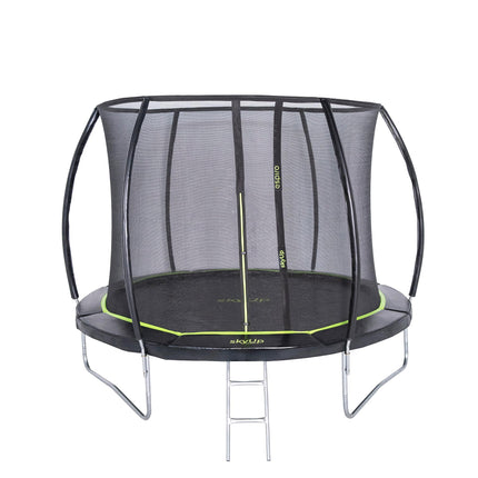 Espiro Sky Up 305 cm Grün/Schwarz, Trampolin mit Leiter von oben