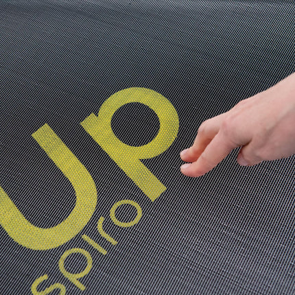 Espiro Sky Up Gelb/Schwarz, Detail des Trampolinsprungtuchs
