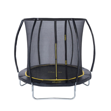 Espiro Sky Up 244 cm Gelb/Schwarz, Trampolin mit innenliegendem Sicherheitsnetz