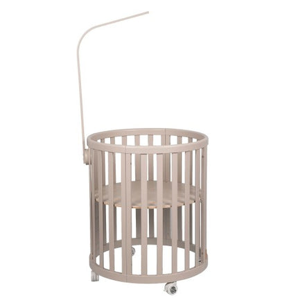 Cashmere Espiro Oasis canopy frame mounted on the crib