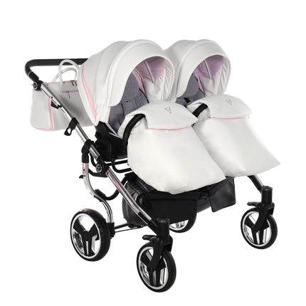 Junama Candy Duo Pink side-by-side double stroller