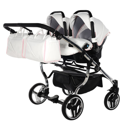 Junama Candy Duo Pink side-by-side double stroller