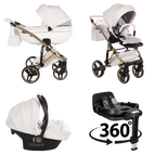 White / 4 IN 1 (Includes Car Seat + 360° Rotating ISOFIX Base)