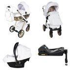 White / 4 IN 1 (Includes Car Seat + ISOFIX Base)