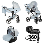Blue / 4 IN 1 (Includes Car Seat + 360° Rotating ISOFIX Base)