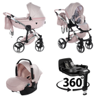 Pink / 4 IN 1 (Includes Car Seat + 360° Rotating ISOFIX Base)