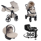 Beige / 4 IN 1 (Includes Car Seat + 360° Rotating ISOFIX Base)