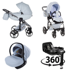 Blue / 4 IN 1 (Includes Car Seat + 360° Rotating ISOFIX Base)