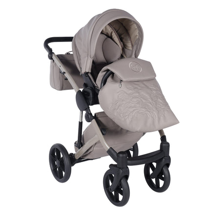 Junama Enzo Cappuccinno stroller with infant car seat