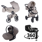 Cappuccino / 4 IN 1 (Includes Car Seat + 360° Rotating ISOFIX Base)