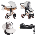 White and Copper / 4 IN 1 (Includes Car Seat + ISOFIX Base)