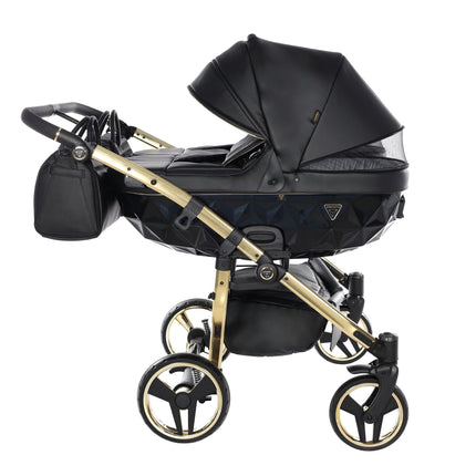 Junama Fluo Duo Black side-by-side double stroller