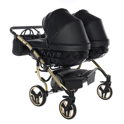 Junama Fluo Duo Black side-by-side double stroller