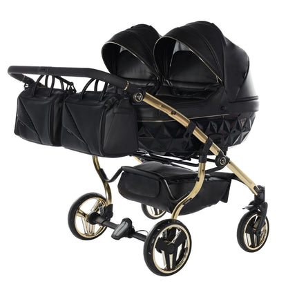 Junama Fluo Duo Black side-by-side double stroller