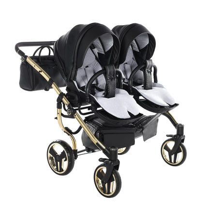 Junama Fluo Duo Black side-by-side double stroller