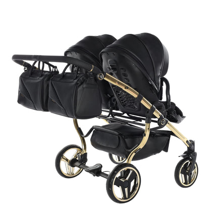 Junama Fluo Duo Black side-by-side double stroller