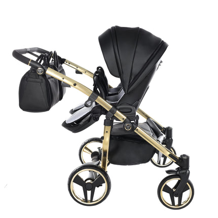 Junama Fluo Duo Black side-by-side double stroller