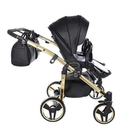 Junama Fluo Duo Black side-by-side double stroller