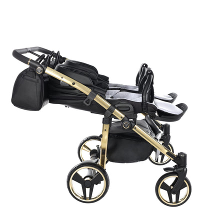 Junama Fluo Duo Black side-by-side double stroller