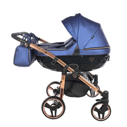 Junama Fluo Duo Blue side-by-side double stroller