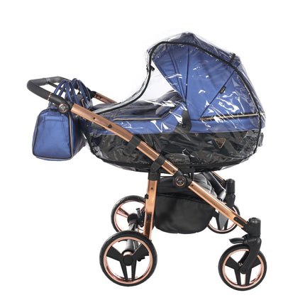 Junama Fluo Duo Blue side-by-side double stroller